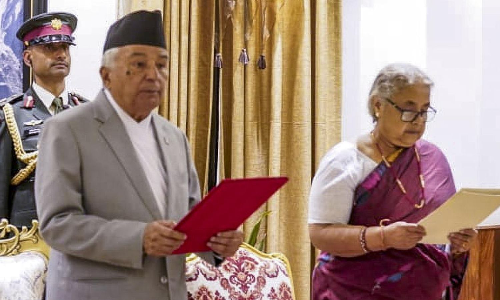 Former Chief Justice Sushila Karki takes oath as Nepals first woman prime minister