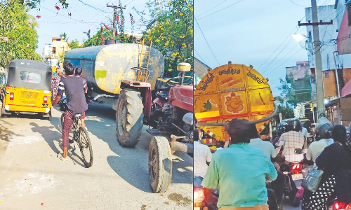 Water tankers crowd Iyyappanthangal streets throwing mornings out of gear