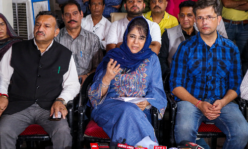 Mehbooba claims she is under house arrest