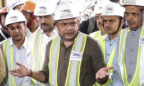 Vaishnaw conducts breakthrough of bullet train tunnel; says first phase to start in 2027
