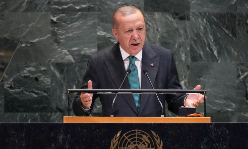 Turkish President Erdogan again refers to Kashmir issue in UNGA address