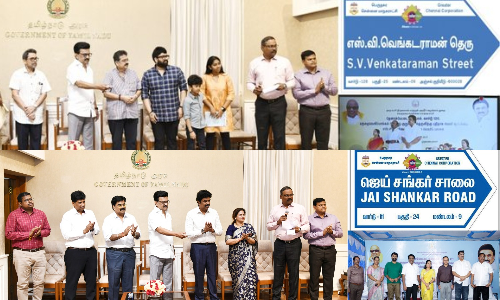 Honouring Greats: CM Stalin unveils signboards of streets renamed after actor Jaishankar, SV Venkatraman