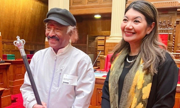 The monarch of Gaana at Australian parliament