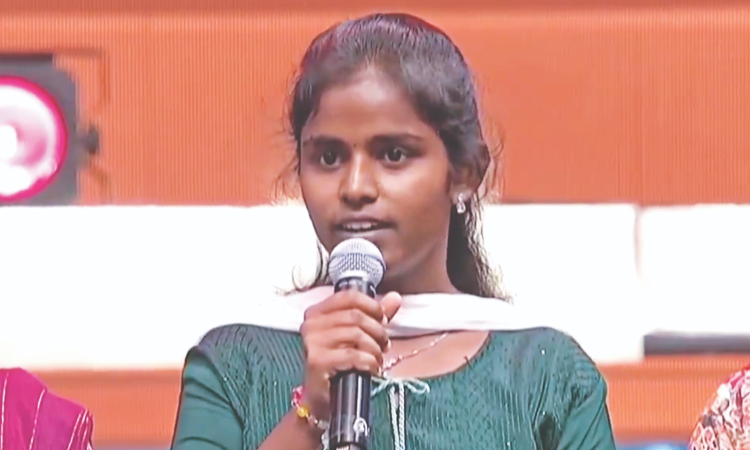 Moved by her resolve, CM Stalin allots young girl a new home Moved by her resolve, CM Stalin allots young girl a new home