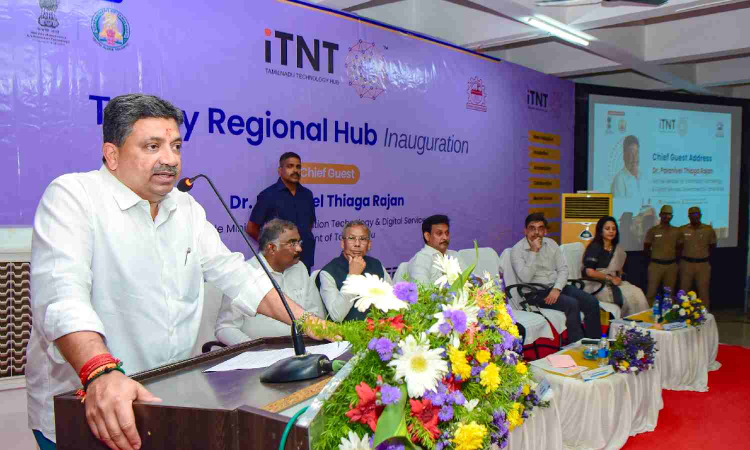 Minister Palanivel Thiaga Rajan opens iTNT hub in Madurai