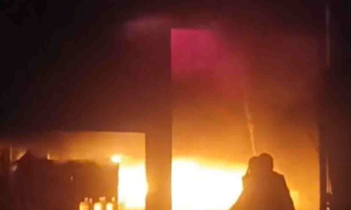 Goods worth lakhs gutted in fire at Maraimalai Nagar