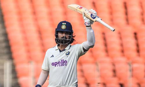 KL Rahul slams half-century as India reach 121/2 at stumps against West Indies