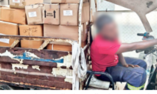 Waste pickup van moves medicines in North Chennai, officials red-faced Waste pickup van moves medicines in North Chennai, officials red-faced