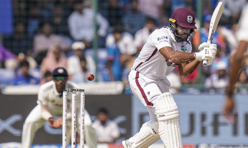 WI reach 26-1 at tea after India declare innings at 518/5