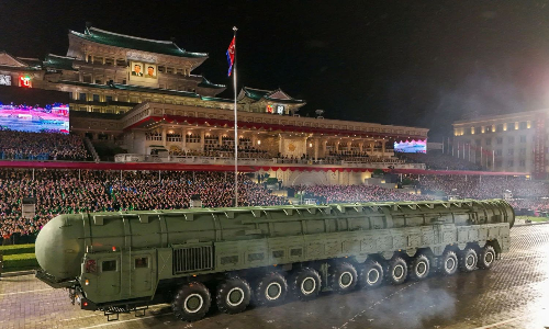 North Korea displays new long-range missile at military parade celebrating Kim Jong Un North Korea displays new long-range missile at military parade celebrating Kim Jong Un