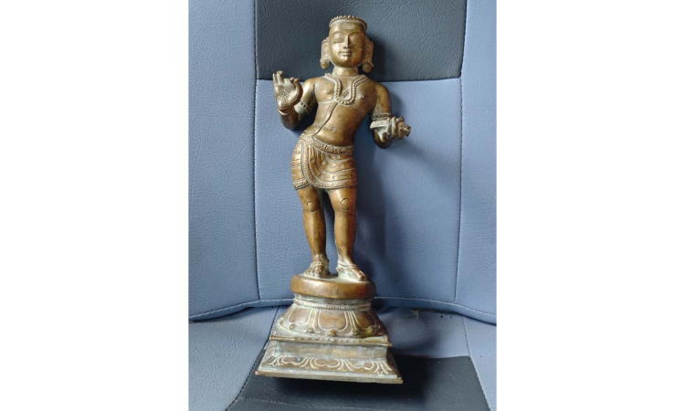 Metal idol of Manickavasagar stolen in 2021 recovered; 2 arrested in Madurai