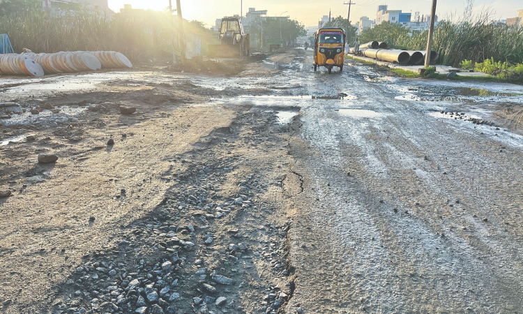 No respite for south Chennai residents as rain hits battered roads