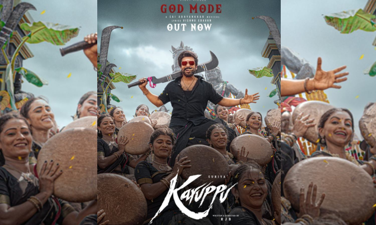 Lyrical video of God Mode from Suriyas Karuppu released Lyrical video of God Mode from Suriyas Karuppu released
