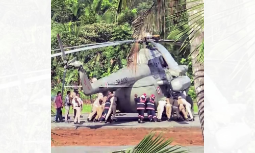 Kerala: President Droupadi Murmus helicopter wheels sink into newly concreted landing pad
