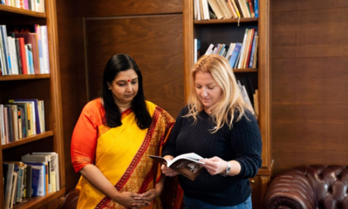 Indian Embassy presents books to Slovak radio and television library