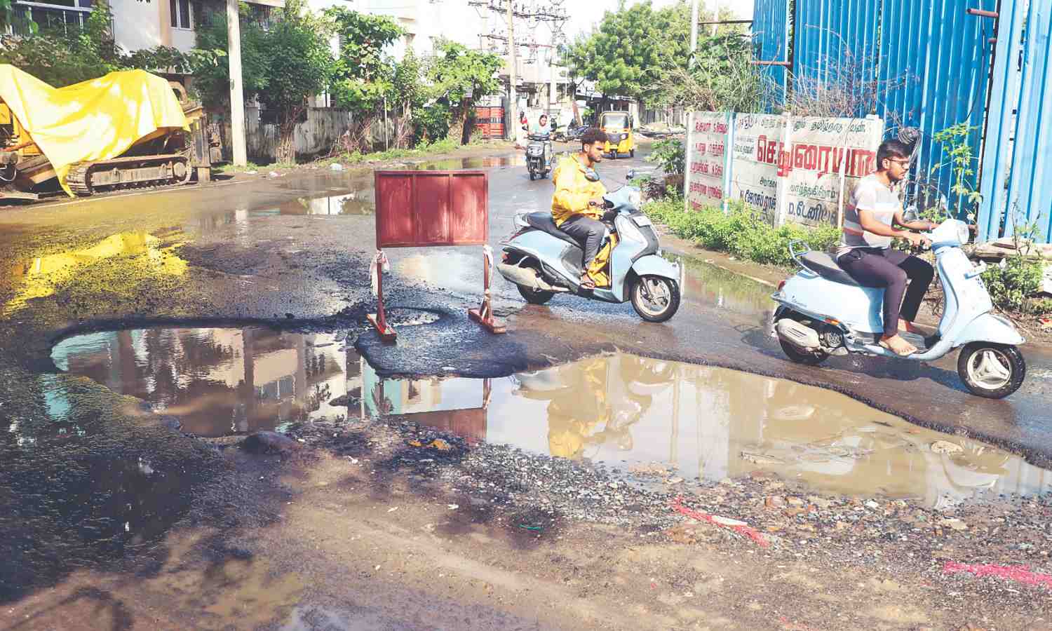 Roads to perdition: The terror of navigating through potholes, stagnated water in Chennai