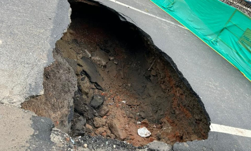 Perambur Barracks Road caves in; civic bodies rush to repair