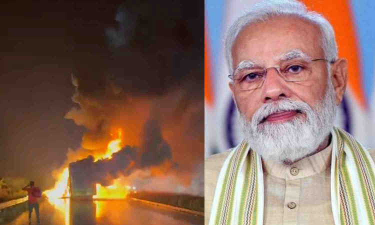 PM Modi condoles deaths in Andhra bus fire, announces ex-gratia PM Modi condoles deaths in Andhra bus fire, announces ex-gratia