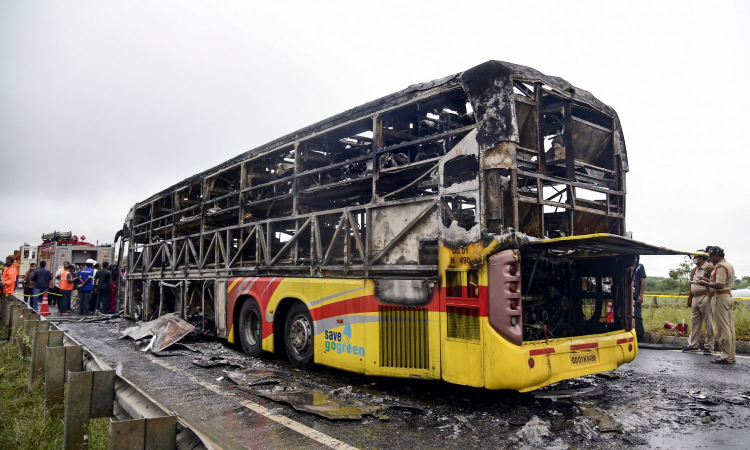 Andhra bus accident: Driver escaped through passenger door