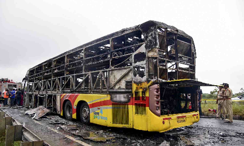Andhra bus fire accident: Bike-borne duo drunk, say police