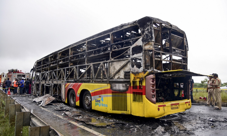 Andhra bus fire accident: Both bike-borne persons were drunk, say police