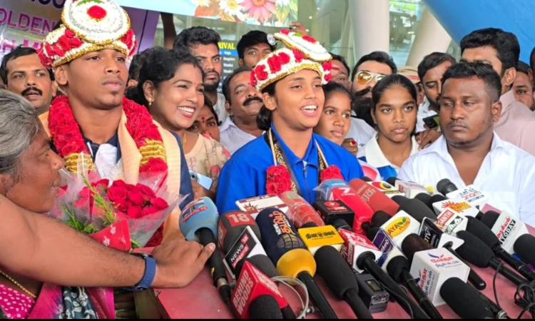 Kabaddi gold medalists from Tamil Nadu receive warm welcome after Asian Youth Games triumph Kabaddi gold medalists from Tamil Nadu receive warm welcome after Asian Youth Games triumph