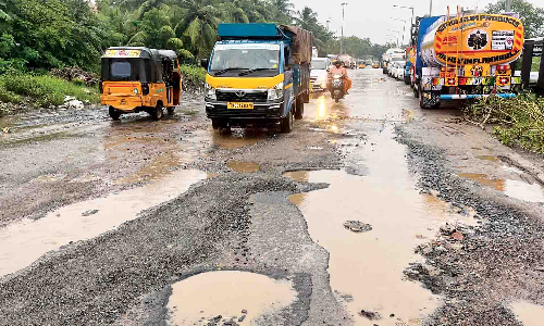 Motorists lament craters on long stretches of roads in north Chennai