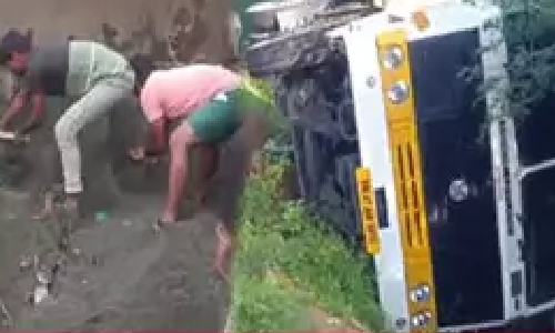 Three guest workers die in mini lorry accident in Karur