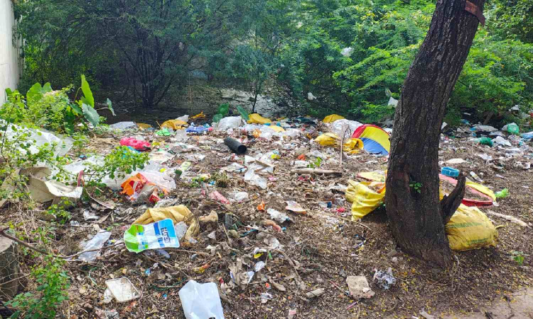 Chennai Citizen Connect: Nolambur residents lament piled-up garbage on vacant plot Chennai Citizen Connect: Nolambur residents lament piled-up garbage on vacant plot