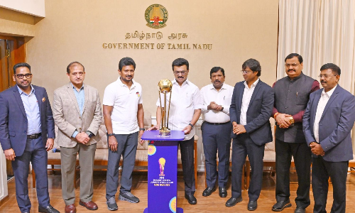 CM Stalin unveils trophy of junior hockey world cup