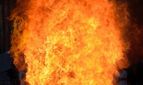 Narrow escape for passengers as RTC bus catches fire in Andhra