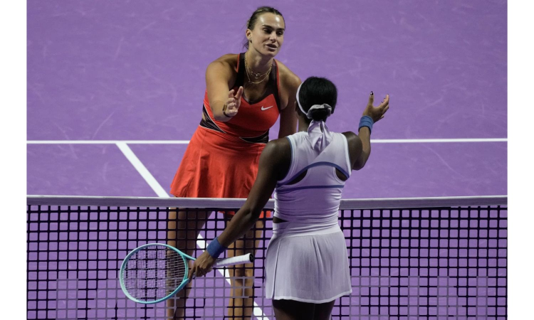 Aryna Sabalenka eliminates Coco Gauff to reach last four at WTA finals