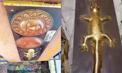 Kancheepuram temple denies disappearance of golden lizard carving Kancheepuram temple denies disappearance of golden lizard carving