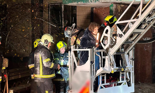 Russian drone strike on a tower block in eastern Ukraine kills 3 and injures 12