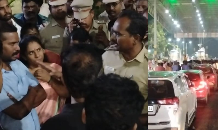 Quarrel among toll plaza staff in Chengalpattu, BJP functionary triggers road roko, traffic disruption