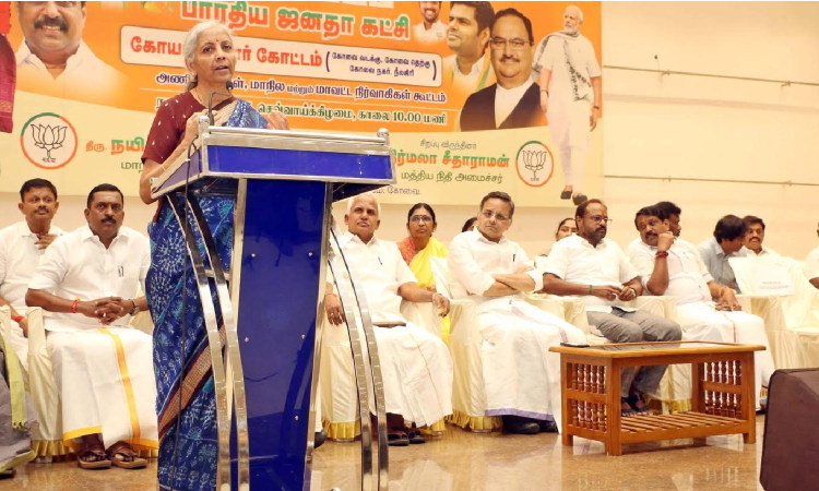 DMK regime scared of PM Modi earning good name over central schemes, says Nirmala DMK regime scared of PM Modi earning good name over central schemes, says Nirmala