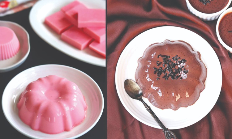 Silky Rose, Luscious Chocolate: The ultimate agar pudding duo