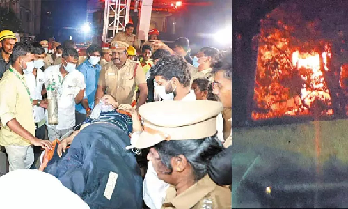 Passersby join officials to rescue over a dozen from T Nagar apartment complex on fire Passersby join officials to rescue over a dozen from T Nagar apartment complex on fire