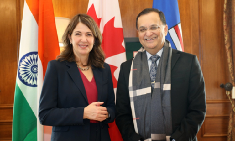 Indian envoy meets Canadian leader, discusses strengthening bilateral ties Indian envoy meets Canadian leader, discusses strengthening bilateral ties