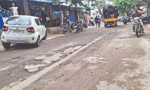 Chennai: Riddled with potholes, Pachaiyappan St safety risk for commuters, pedestrians