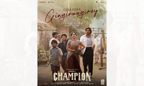 First single Gira Gira Gingiraagirey from Pradeep Advaithams sports drama Champion is a mellifluous delight
