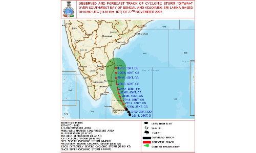 Cyclone Ditwah forms, heads towards TN, AP coasts