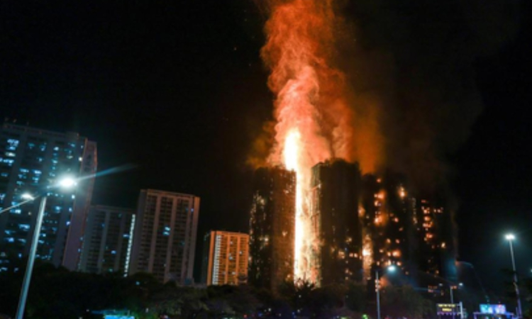 44 killed as fire engulfs high-rise Hong Kong buildings, 3 arrested