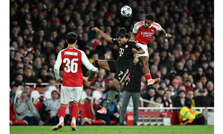 Champions League: Arsenal beat Bayern to go top, holders PSG hit five