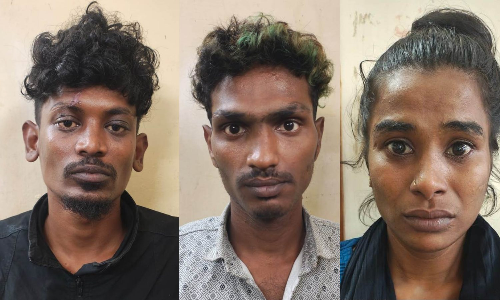 Couple among three arrested for knife-point purse snatching near RGGGH