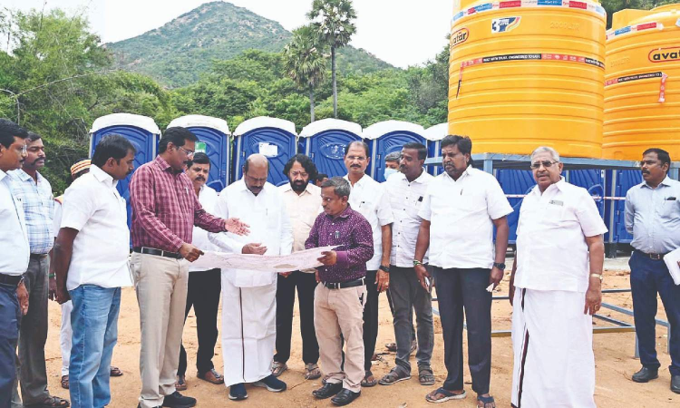 Karthigai Deepam festival: Minister Velu inspects Girivalam,other facilities in Tiruvannamalai