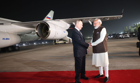 Delighted to welcome my friend, says PM Modi after receiving Putin at airport
