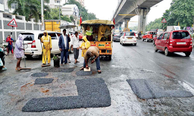 Ditwah damage: Chennai Corporation scrambles to repair poorly done, rain-battered roads Ditwah damage: Chennai Corporation scrambles to repair poorly done, rain-battered roads