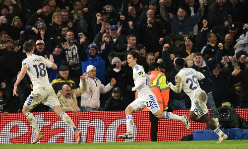 English Premier League: Tanaka’s late goal helps Leeds snatch 3-3 draw with Liverpool