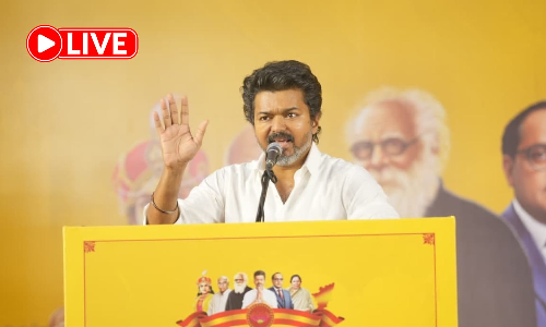 TVK Puducherry meet LIVE: Vijay begins speech, stresses unity between Tamil Nadu and Puducherry